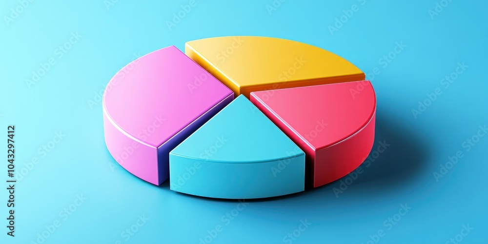 Obraz premium A colorful pie chart model representing data segmentation.