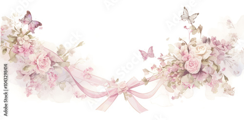 PNG Pink coquette a Butterfly illustration watercolor.