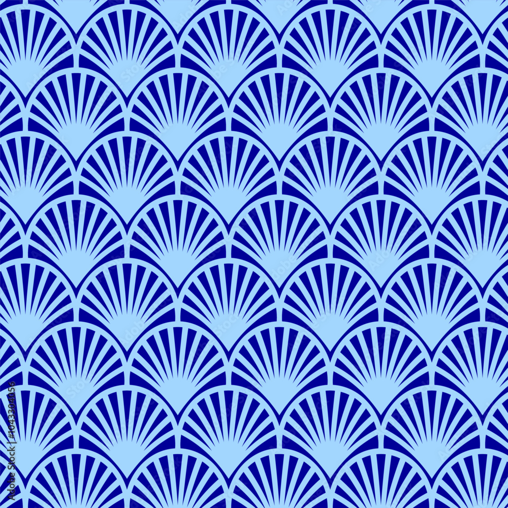 Art Deco blue seamless pattern. Geometric decorative texture. Vector vintage background. Art Deco blue seamless pattern. Geometric decorative texture. Vector vintage background.