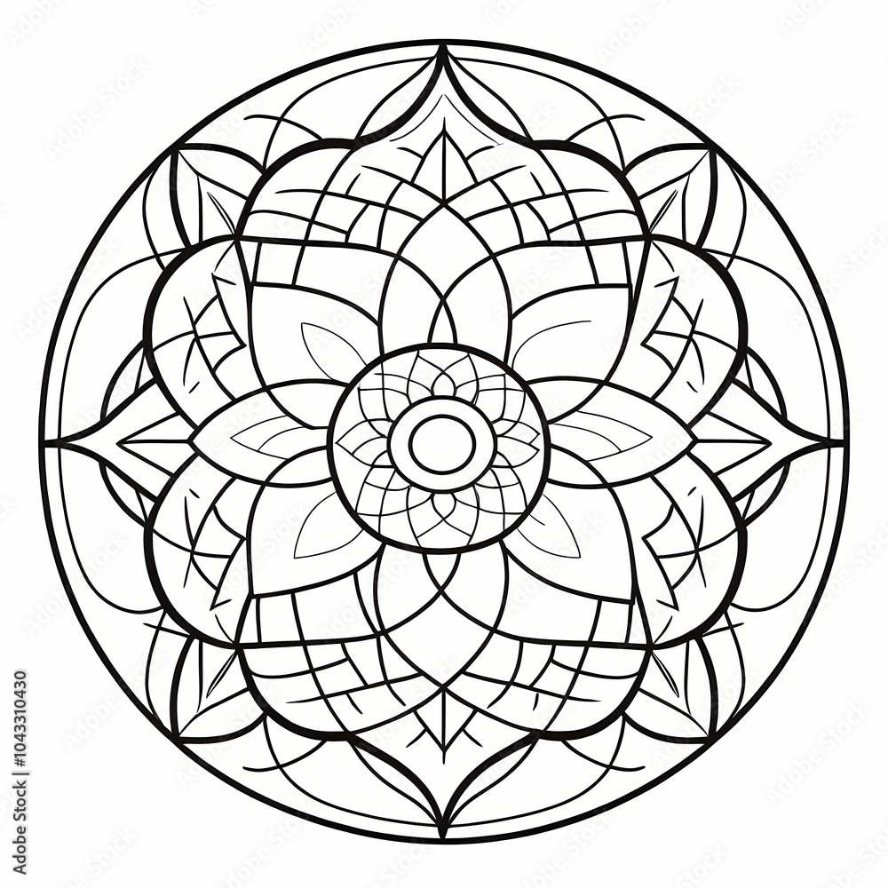 Obraz premium Sacred Geometry Mandala Design Coloring Book Page