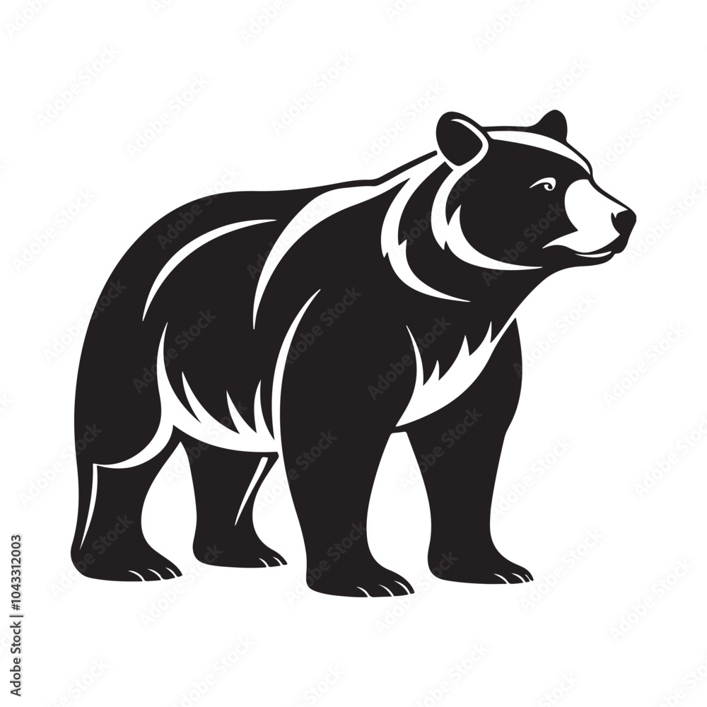 Black Bear Silhouette Black Bear Silhouette