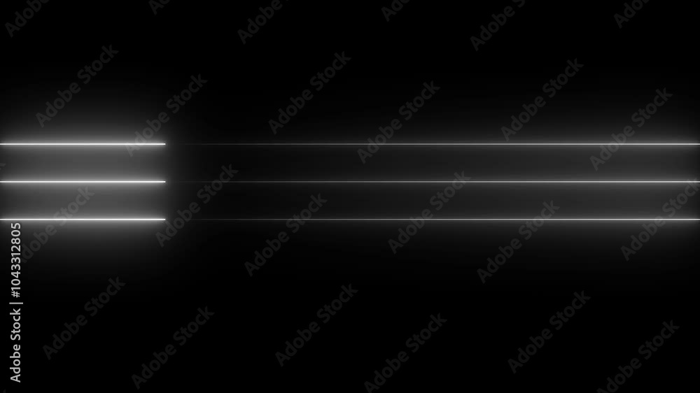 Horizontal neon lines left and right. On black background. Horizontal neon lines left and right. On black background.