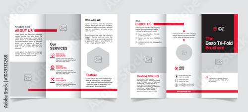 Tri-fold Brochure Template Design Vector File