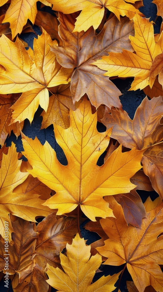 Fototapeta premium Close Up of Yellow Leaves on Tree