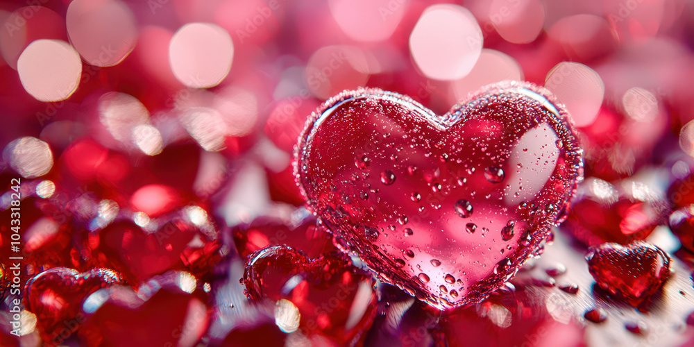 A heart is surrounded by many other hearts, creating a beautiful A heart is surrounded by many other hearts, creating a beautiful