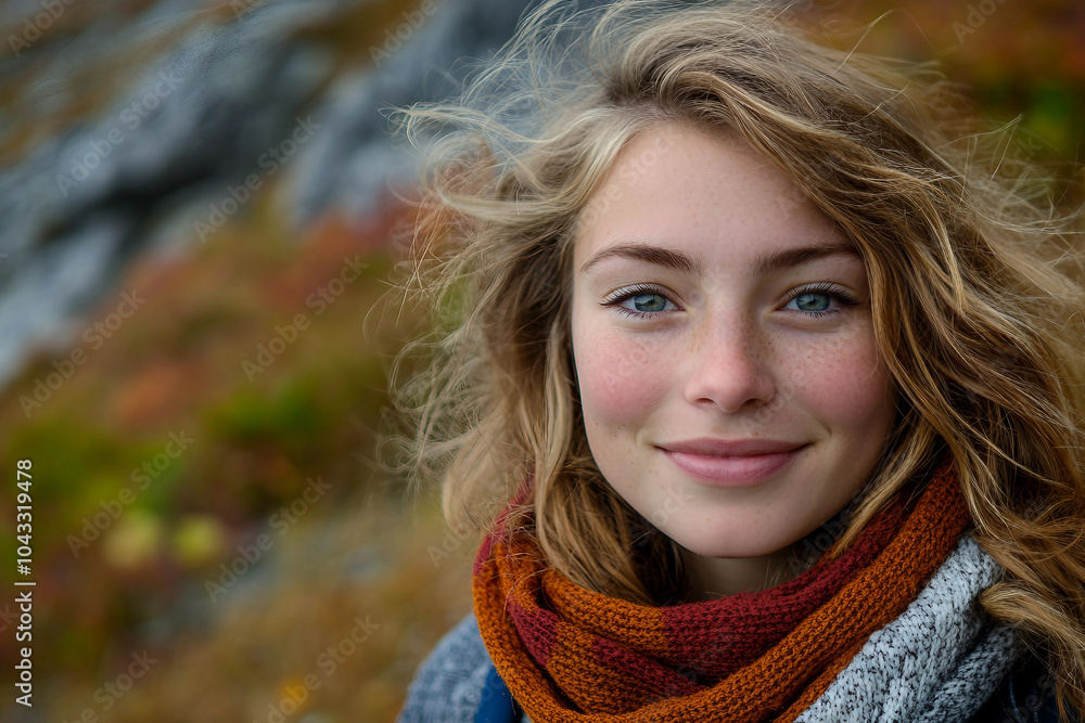 Solo traveler with map exploring autumn mountains on a misty day generative AI image Solo traveler with map exploring autumn mountains on a misty day generative AI image