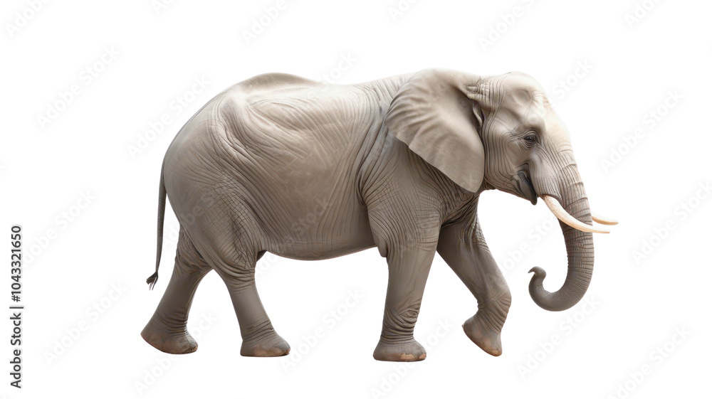 Fototapeta premium Elephant standing alone showcasing its large size and gray trunk in a wildlife setting