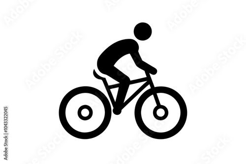 person riding a bicycle vector silhouette minimalist 