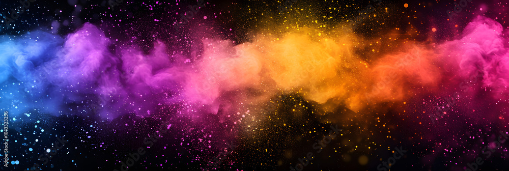 multicolored dust cloud explosion multicolored dust cloud explosion