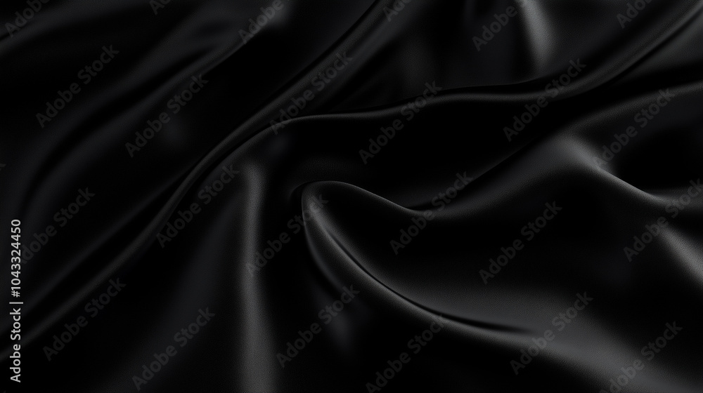 Textured black background. Silk fabric effect. Textured black background. Silk fabric effect.