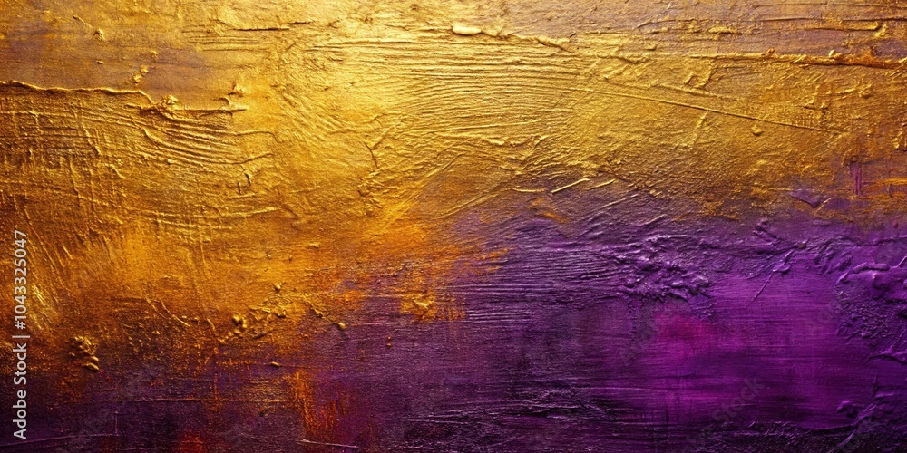 Naklejka premium Abstract Textured Background with Golden and Purple Hues