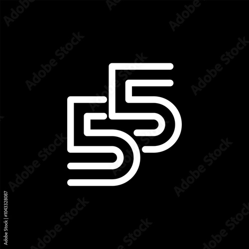 55 logo vector outline line minimal
