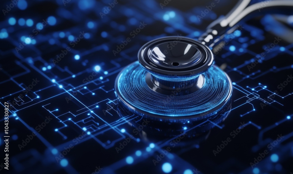 Stethoscope and Advanced AI Technology in Healthcare Innovation: Highlight breakthroughs in healthcare technology, including telemedicine, personalized medicine, and advanced medical diagnostics Stethoscope and Advanced AI Technology in Healthcare Innovation: Highlight breakthroughs in healthcare technology, including telemedicine, personalized medicine, and advanced medical diagnostics