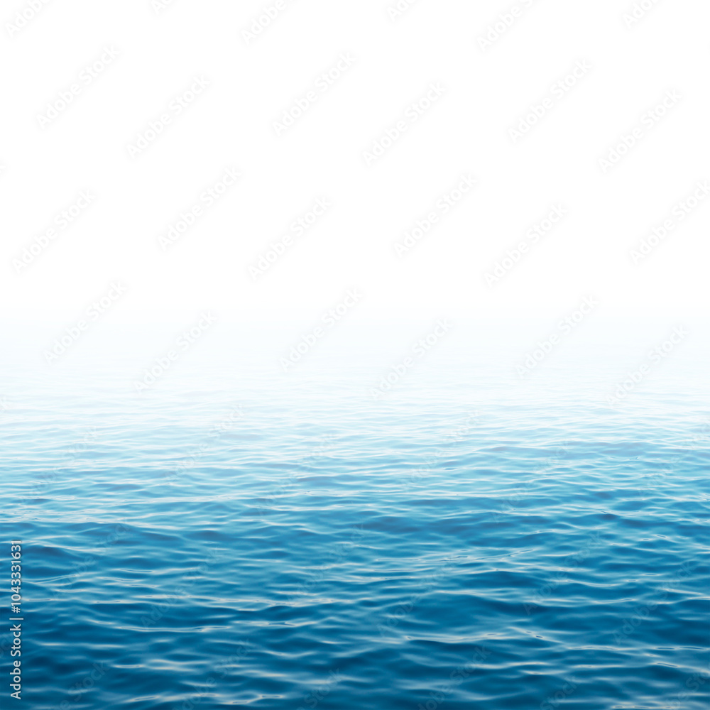 Sea water a in PNG isolated on transparent background. Water surface for nature background