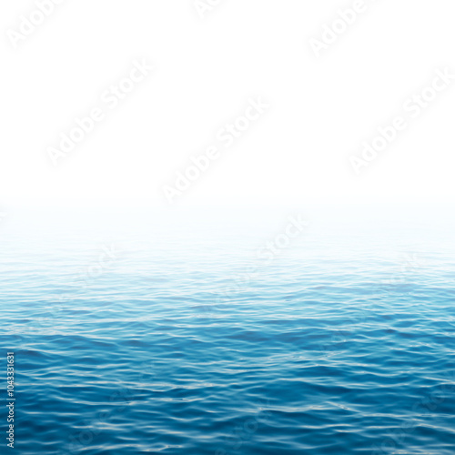 Sea water a in PNG isolated on transparent background. Water surface for nature background