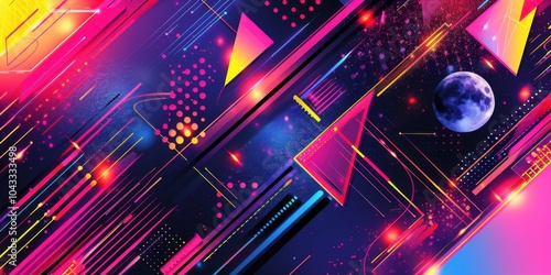 Abstract photostock background blending 1990s and modern aesthetics photo