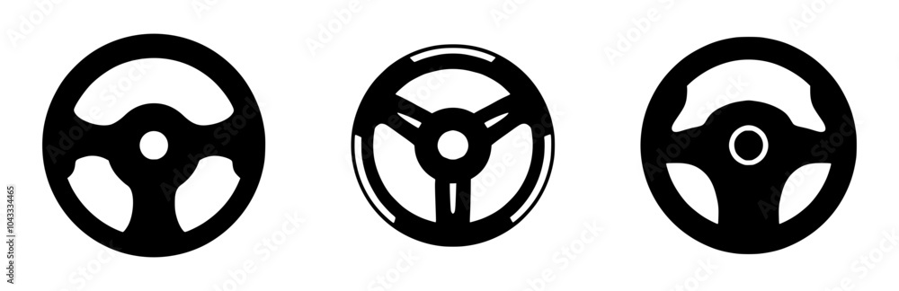 Steering wheel doodle icon Steering wheel doodle icon