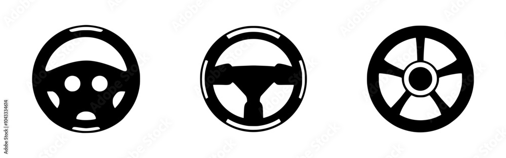 Steering wheel doodle icon Steering wheel doodle icon