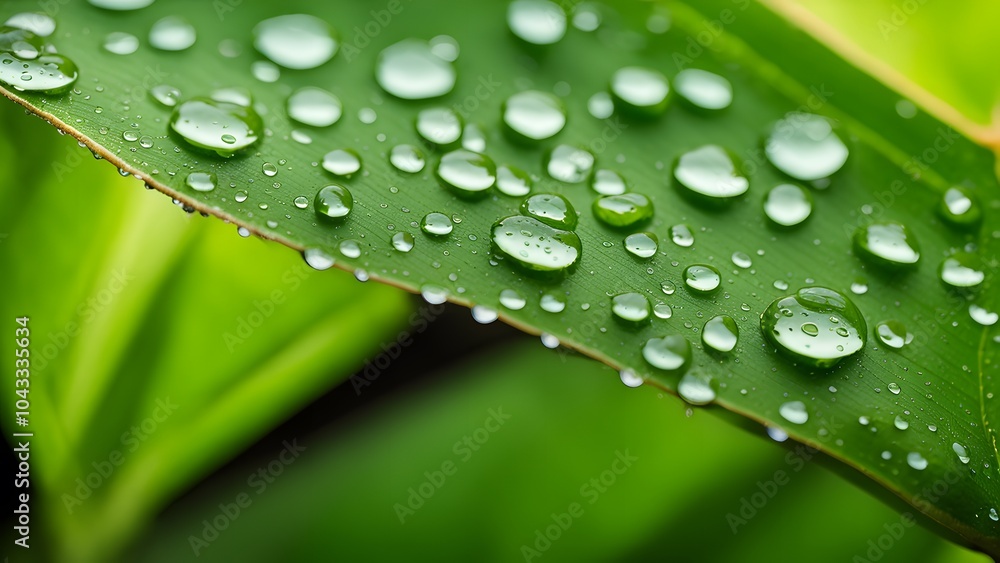 Close-Up of Dew-Covered Leaf Showcasing the Beauty of Natural Patterns and the Serenity of Morning Mist (42) Close-Up of Dew-Covered Leaf Showcasing the Beauty of Natural Patterns and the Serenity of Morning Mist (42)