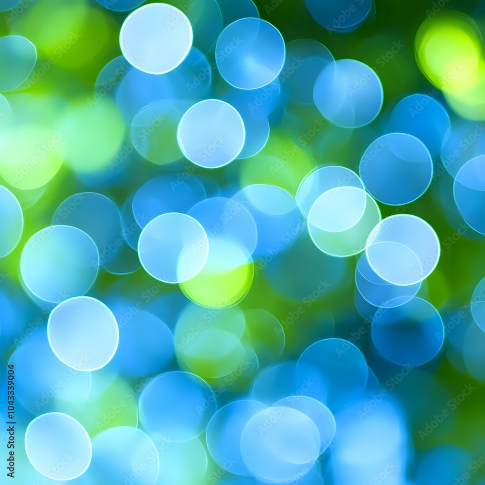 Green and blue bokeh lights with blurred circles. Green and blue bokeh lights with blurred circles.