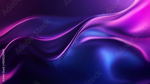 Wallpaper Mural Purple and blue abstract waves with smooth gradient. Torontodigital.ca