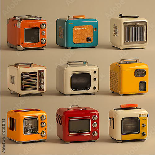 Toasters from each decade since 1900s photo