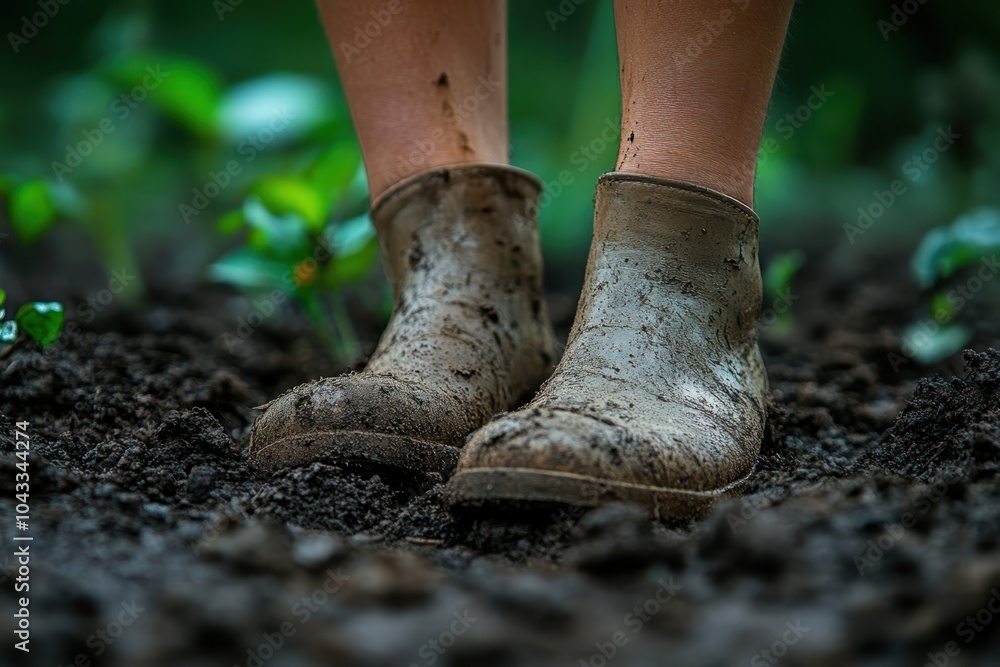 A close-up of a person’s feet on the ground, toes touching the earth, symbolizing grounding in reality A close-up of a person’s feet on the ground, toes touching the earth, symbolizing grounding in reality