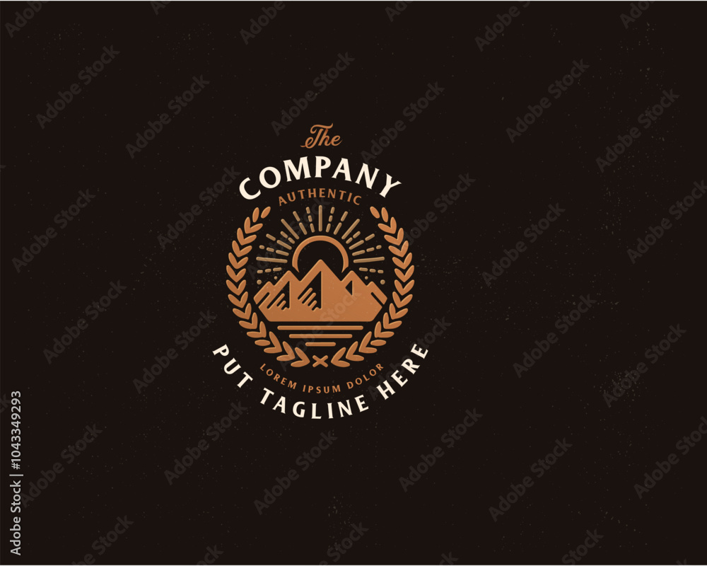 Fototapeta premium Set bundle badge mountain wild adventure outdoor logo template