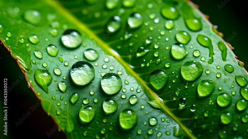 Crystal Clear Raindrops on a Lush Green Leaf Highlighting the Delicate Balance and Harmony of Nature (36) Crystal Clear Raindrops on a Lush Green Leaf Highlighting the Delicate Balance and Harmony of Nature (36)