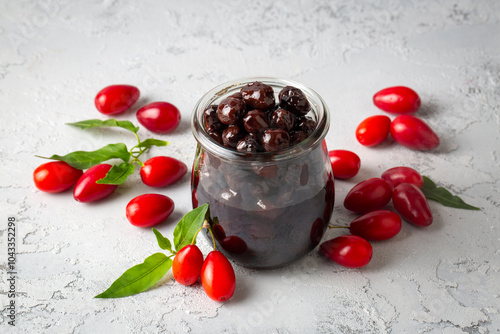 Homemade dogwood cornel jam...