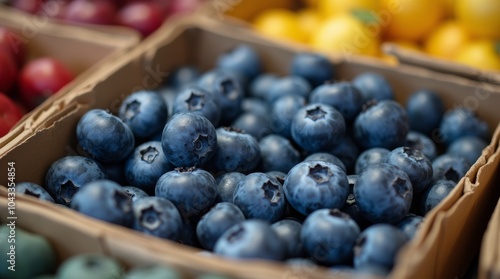 Wallpaper Mural Close-up of Blueberries in a Box Torontodigital.ca