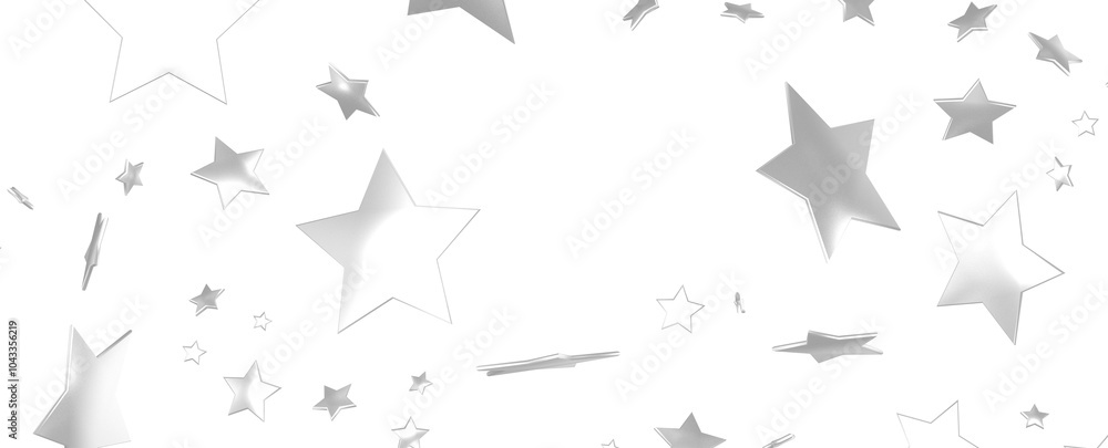 Group of silver stars isolated on white background. Group of silver stars isolated on white background.