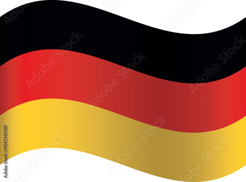 Free Download Waving shaped national flag of the European country of GERMANY - GFXLoad