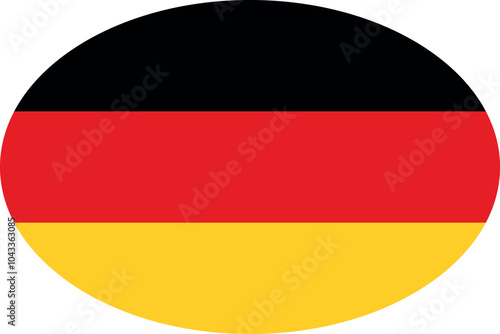 Oval shaped national flag of the European country of GERMANY Free Download Oval shaped national flag of the European country of GERMANY - GFXLoad