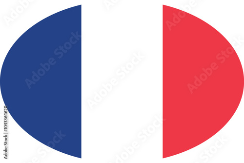 Oval shaped national flag of the European country of FRANCE Free Download Oval shaped national flag of the European country of FRANCE - GFXLoad