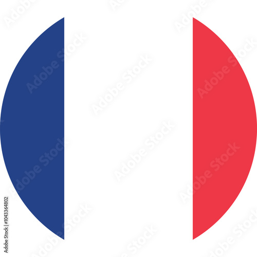 Free Download Circle shaped national flag of the European country of FRANCE - GFXLoad