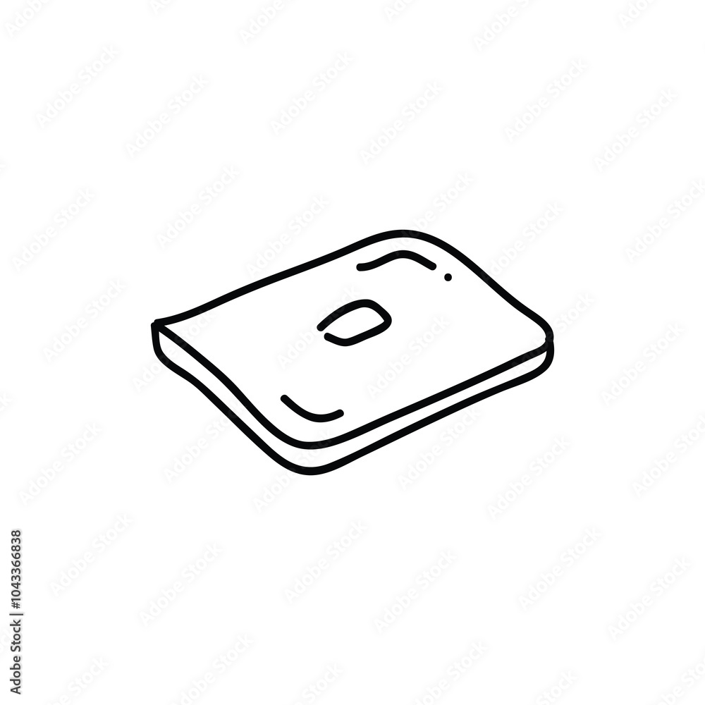 Unique Hand Drawn Laptop Icon with Clean Black and White Outline for a Modern Personal Touch Unique Hand Drawn Laptop Icon with Clean Black and White Outline for a Modern Personal Touch