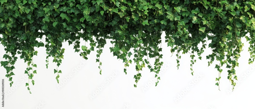 Cascading Ivy Tendrils on a Clean Background Cascading Ivy Tendrils on a Clean Background