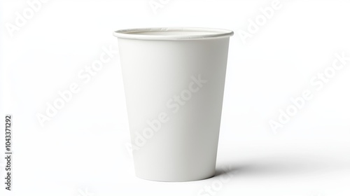 Wallpaper Mural A white paper cup is sitting on a white background Torontodigital.ca