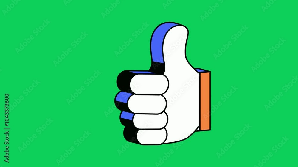 Animated Thumbs Up Green Background. Animated Thumbs Up Green Background.