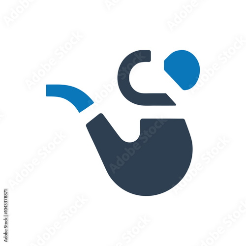 Vector Tobacco Pipe Icon on white background