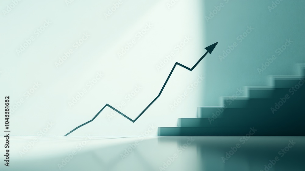Detailed line graph illustrating steady GDP growth over time, clean white background with subtle shadows highlighting the upward trend, professional economic analysis visualization. Detailed line graph illustrating steady GDP growth over time, clean white background with subtle shadows highlighting the upward trend, professional economic analysis visualization.