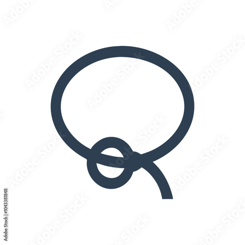 Lasso rope icon on white background