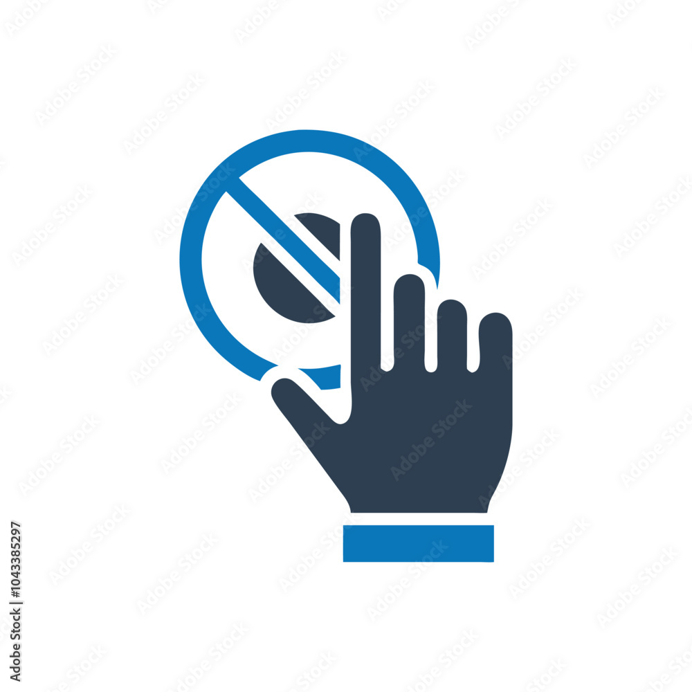 Fototapeta premium Vector Don't Touch Icon on white background