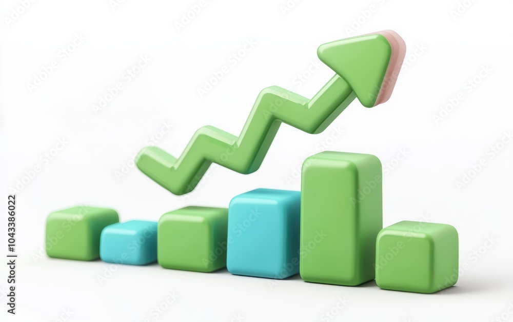 An abstract representation of financial growth, with graphs and rising arrows Background digital data visualization of financial markets Colors green and blue graphs on a white background, symb An abstract representation of financial growth, with graphs and rising arrows Background digital data visualization of financial markets Colors green and blue graphs on a white background, symb