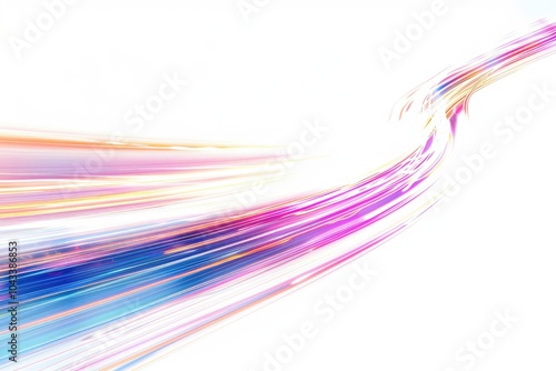 A person on a skateboard in a blurred motion, perfect for conveying speed and action photo