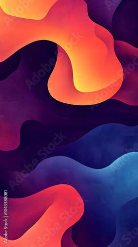 Abstract floral swirl pattern in red and purple with seamless texture and decorative elements