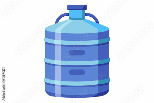 Big blue plastic water bottle for cooler isometric icon