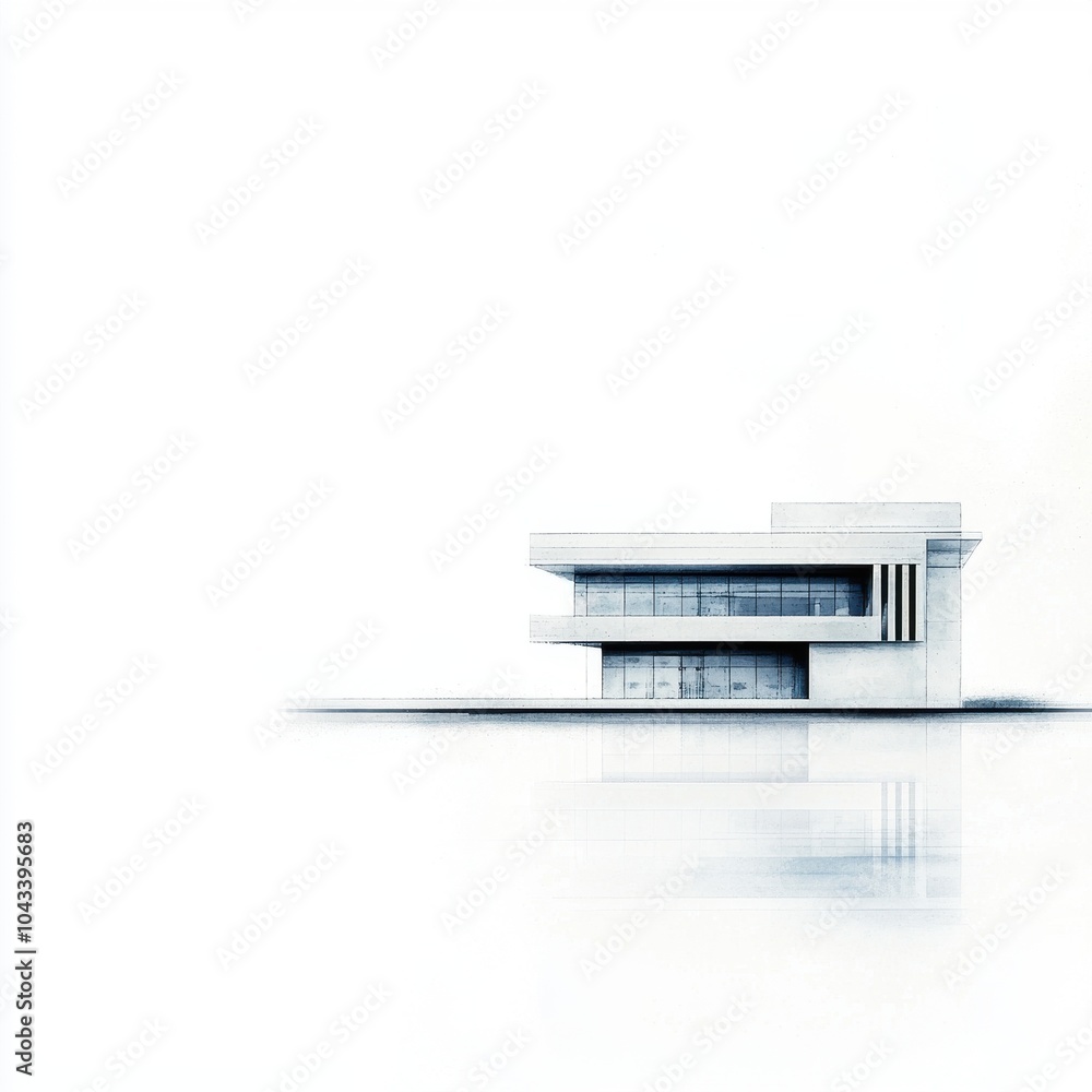 Modern Smart Building Architectural Blueprint Design Modern Smart Building Architectural Blueprint Design