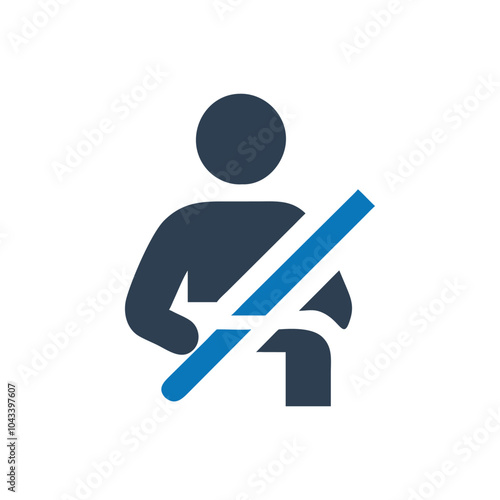 Vector Seatbelt Icon on white background